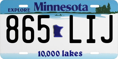 MN license plate 865LIJ