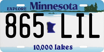 MN license plate 865LIL
