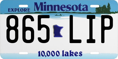 MN license plate 865LIP