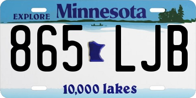 MN license plate 865LJB
