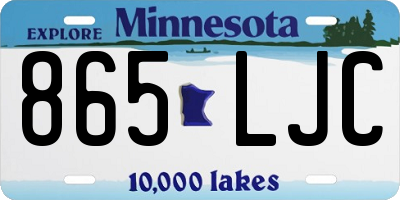 MN license plate 865LJC