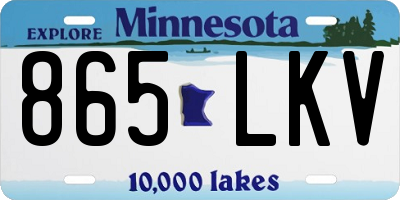 MN license plate 865LKV
