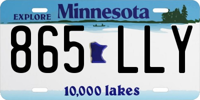 MN license plate 865LLY