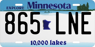 MN license plate 865LNE