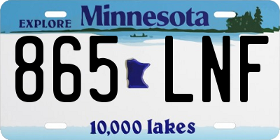 MN license plate 865LNF