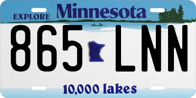 MN license plate 865LNN