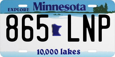MN license plate 865LNP