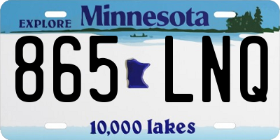 MN license plate 865LNQ