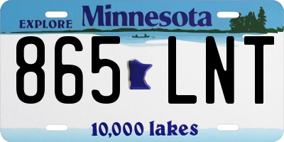MN license plate 865LNT