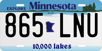 MN license plate 865LNU