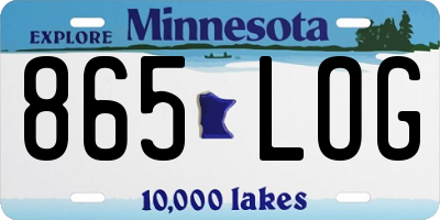 MN license plate 865LOG