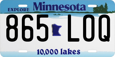MN license plate 865LOQ