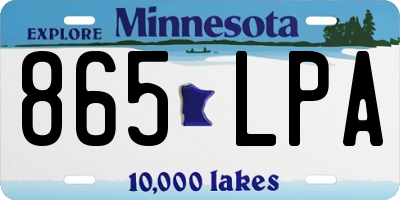 MN license plate 865LPA