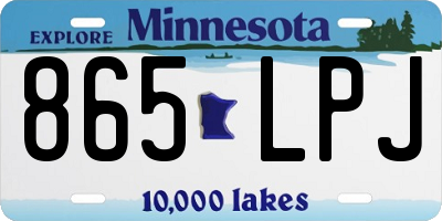 MN license plate 865LPJ