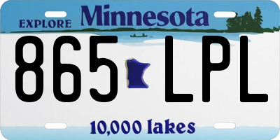 MN license plate 865LPL