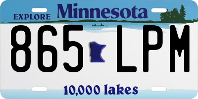 MN license plate 865LPM