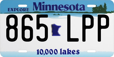 MN license plate 865LPP