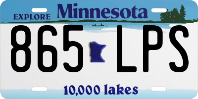 MN license plate 865LPS