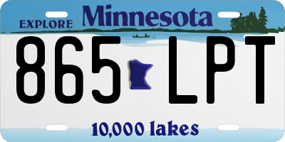 MN license plate 865LPT