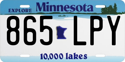 MN license plate 865LPY