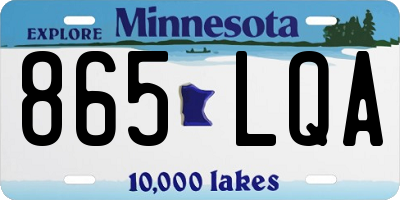 MN license plate 865LQA