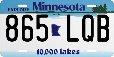 MN license plate 865LQB