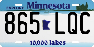 MN license plate 865LQC