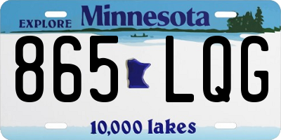 MN license plate 865LQG