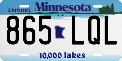 MN license plate 865LQL