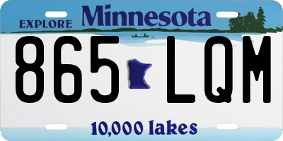 MN license plate 865LQM