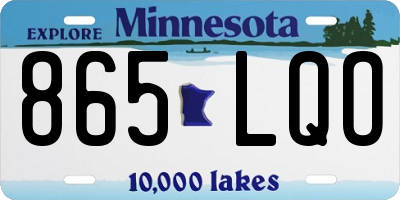 MN license plate 865LQO
