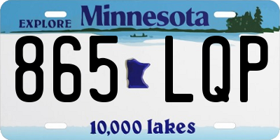MN license plate 865LQP