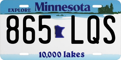 MN license plate 865LQS