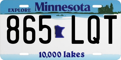MN license plate 865LQT