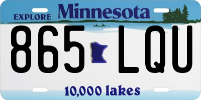 MN license plate 865LQU
