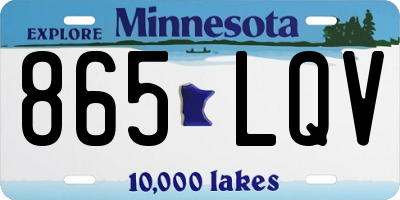 MN license plate 865LQV