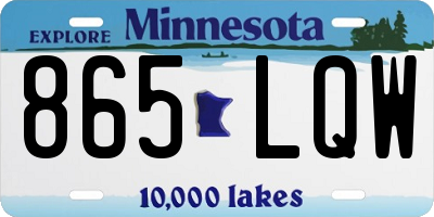 MN license plate 865LQW