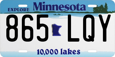 MN license plate 865LQY