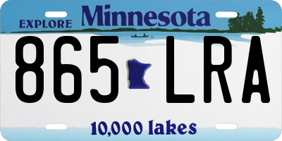 MN license plate 865LRA