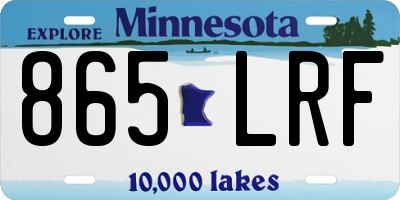 MN license plate 865LRF