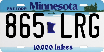 MN license plate 865LRG