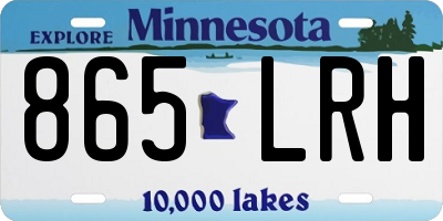 MN license plate 865LRH