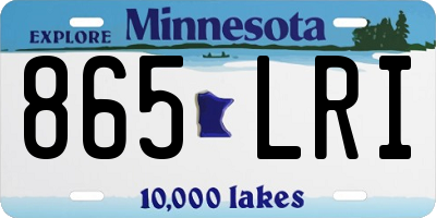 MN license plate 865LRI