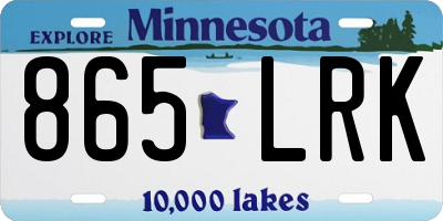 MN license plate 865LRK