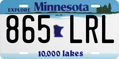 MN license plate 865LRL
