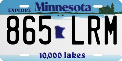 MN license plate 865LRM