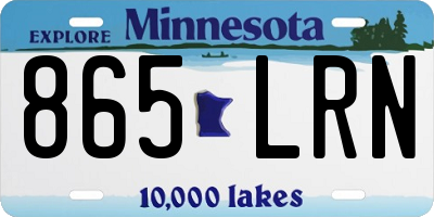 MN license plate 865LRN