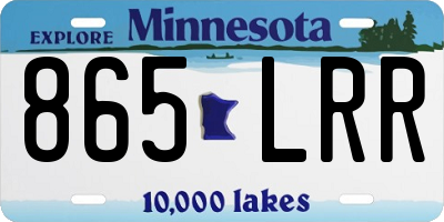 MN license plate 865LRR