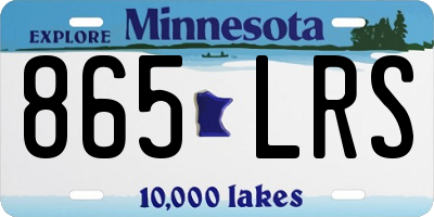 MN license plate 865LRS