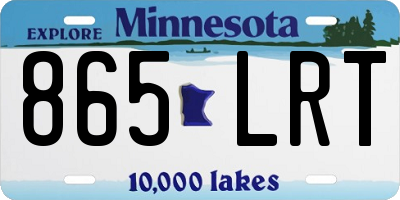 MN license plate 865LRT